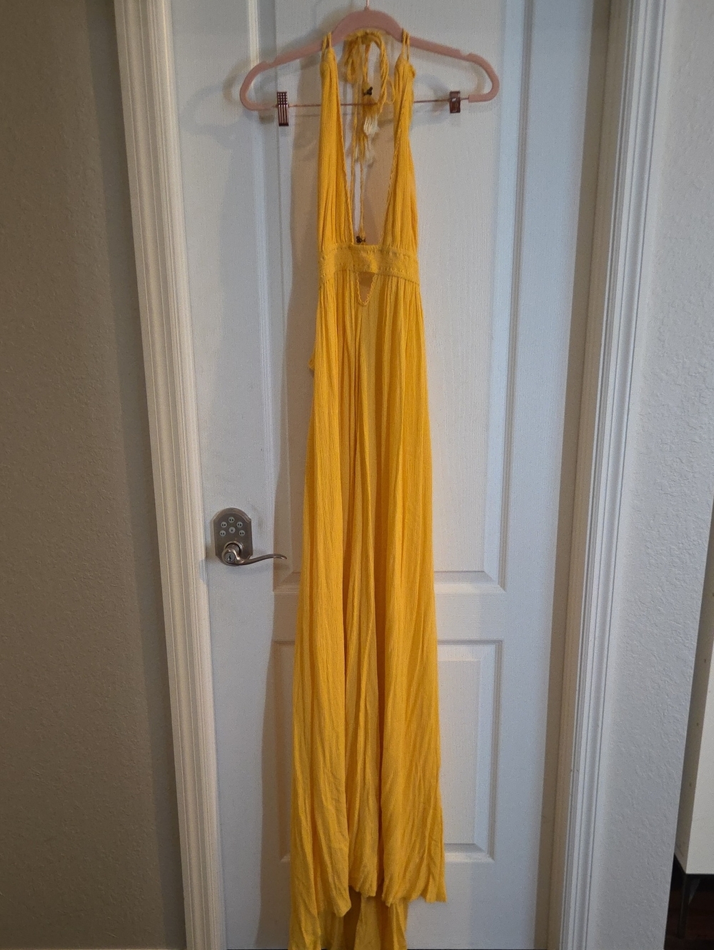 Look into the Sun Free People Yellow Halter Maxi Dress